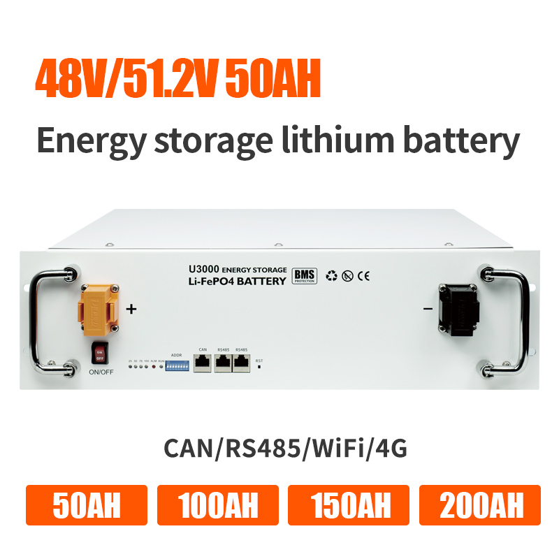 2,4kwh Energiopbevaringsbatteri Lithium Jernfosfat 50Ah 48V